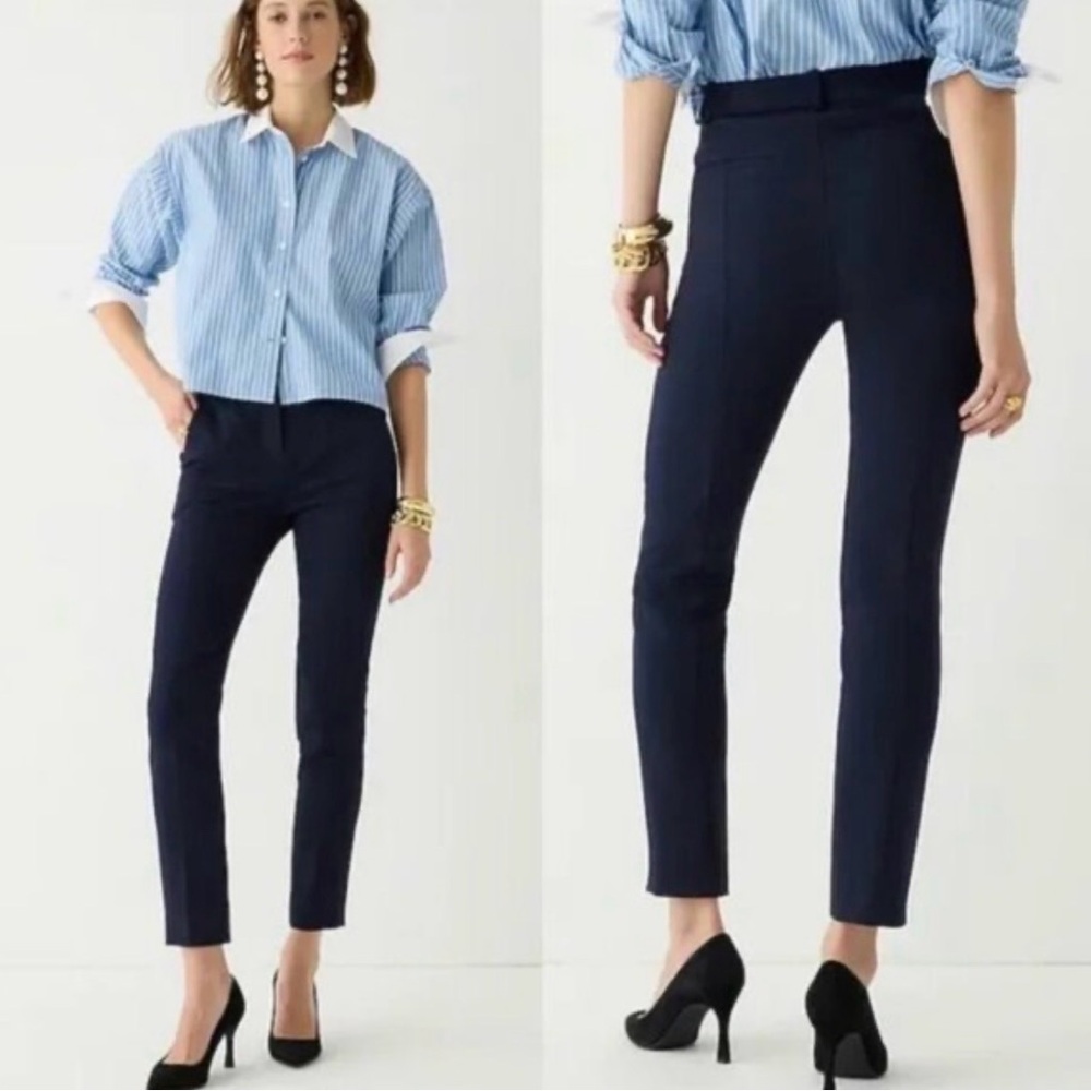 NWT J Crew High Rise Cameron Pant in Four Season Stretch (Navy Blue)